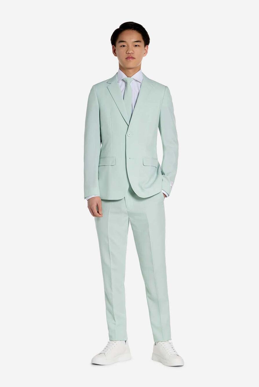 OppoSuits Teen Boys Magic Mint Solid Color Suit 12Y